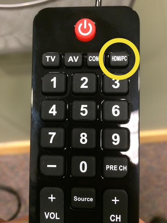 Remote HDMI button