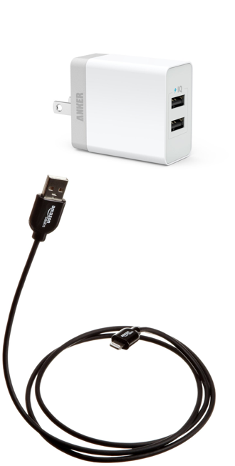 Lightning USB cable and power adapter