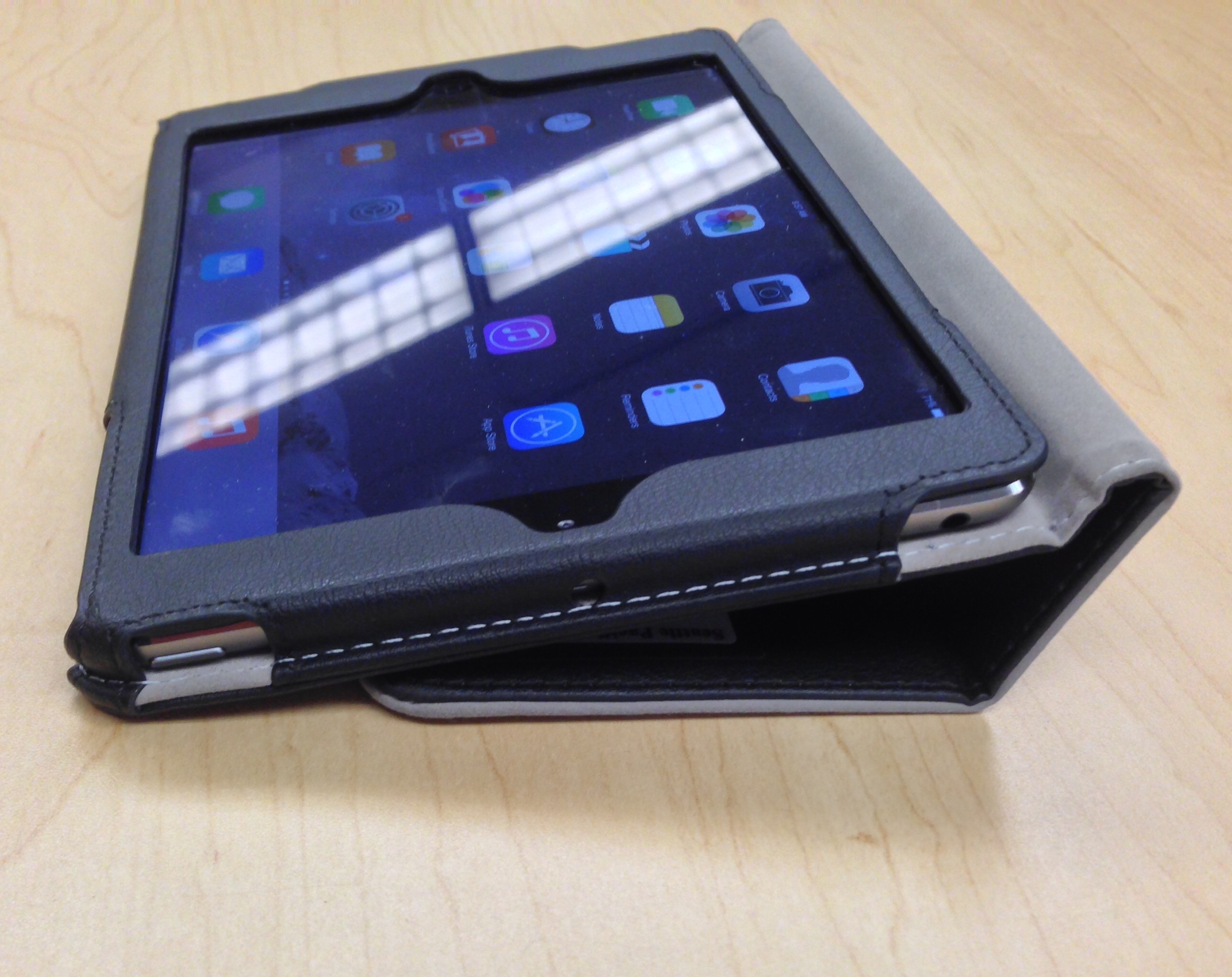 iPad Mini with case propped up