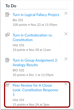to do list with peer review