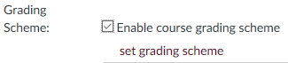 enable course grading scheme option
