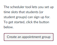create appointment group button