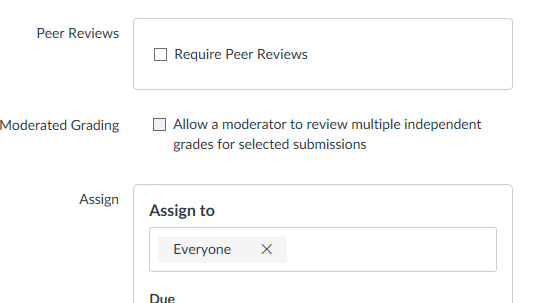 Require Peer Reviews Check-box 