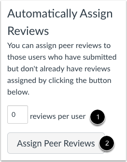 Automatically assign reviews to users option 