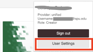 sign into zoom account and go to account settings to share