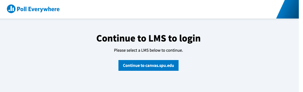 continue to log in to Canvas