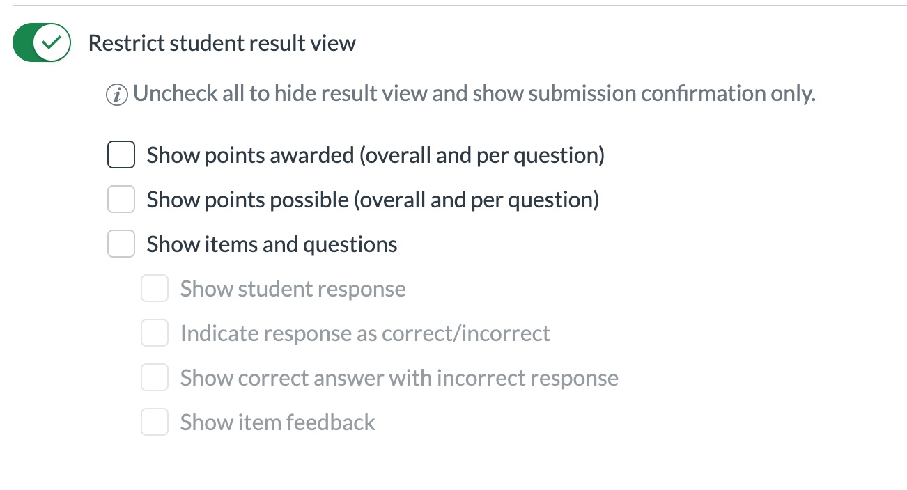 restrict student result view (new)